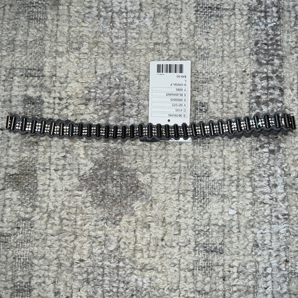 NWT Anthropologie Grey Gem Belt, Size Large